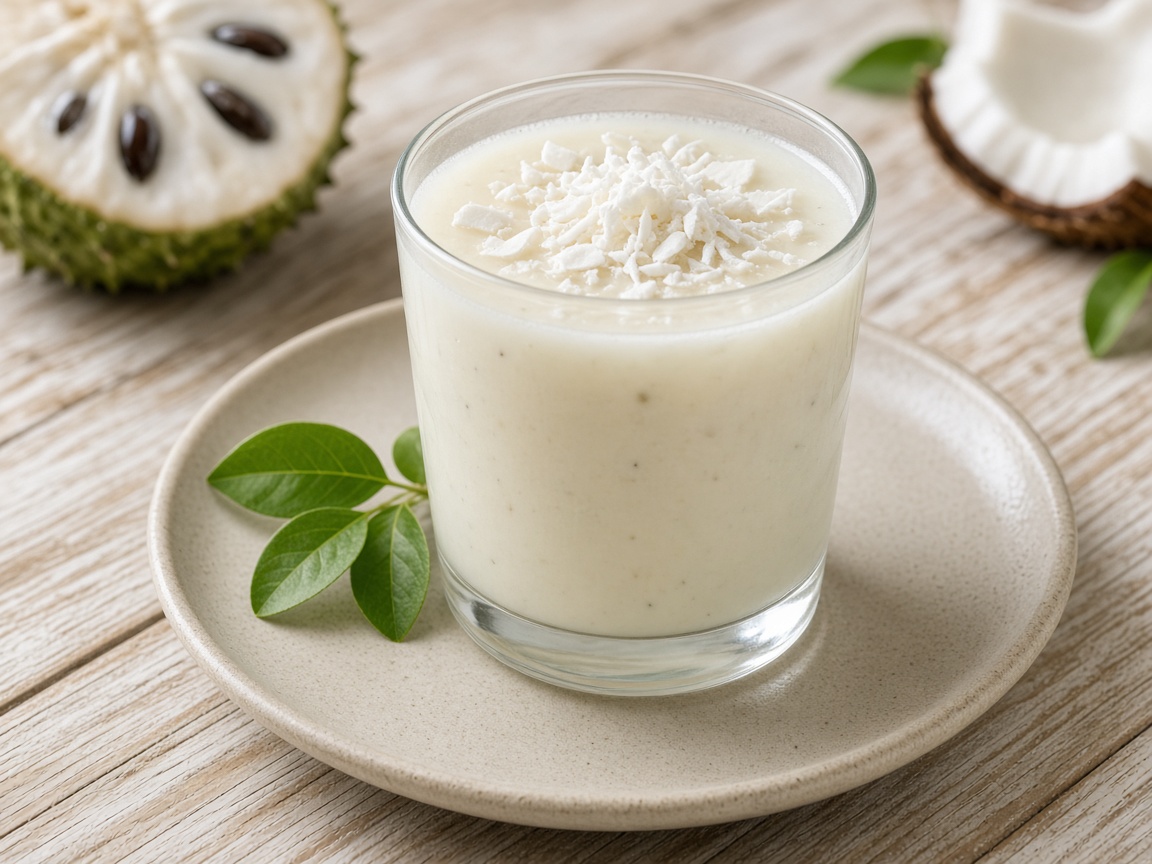 Agua de guanábana y coco