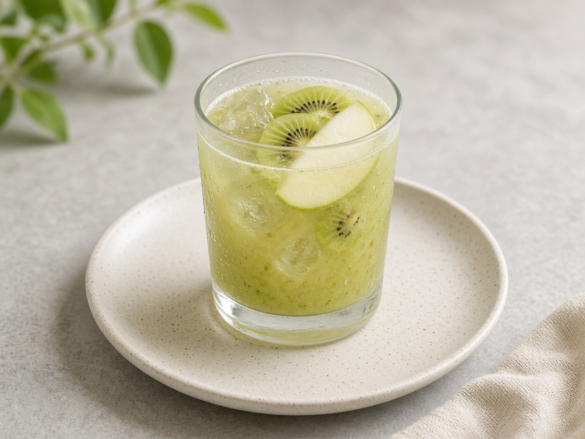 Agua de kiwi y manzana