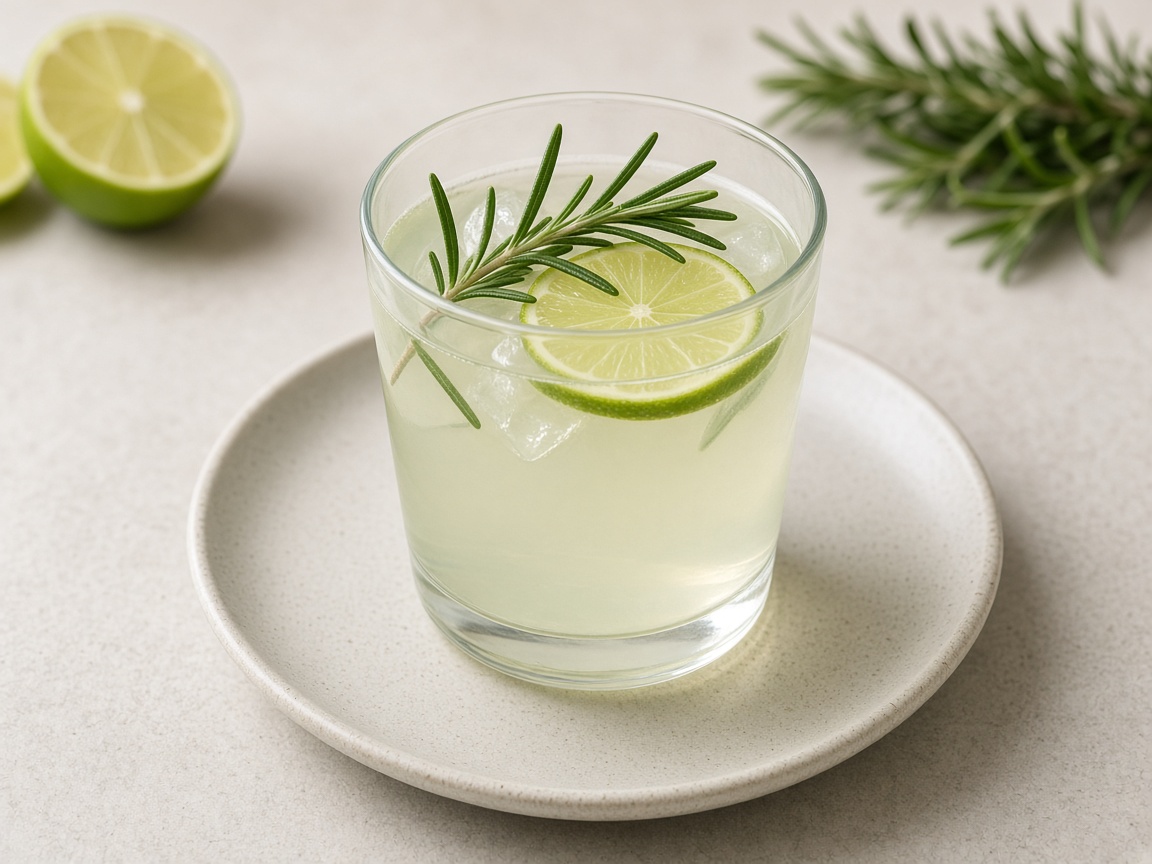 Agua de limón y romero