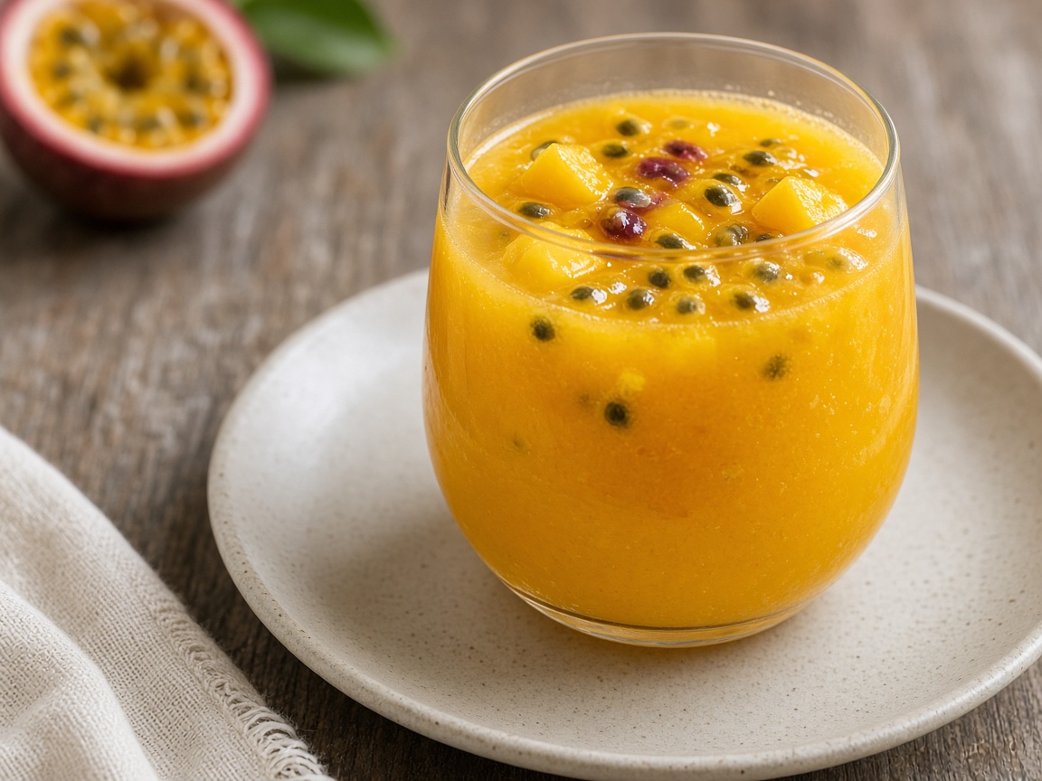 Agua de mango y maracuyá