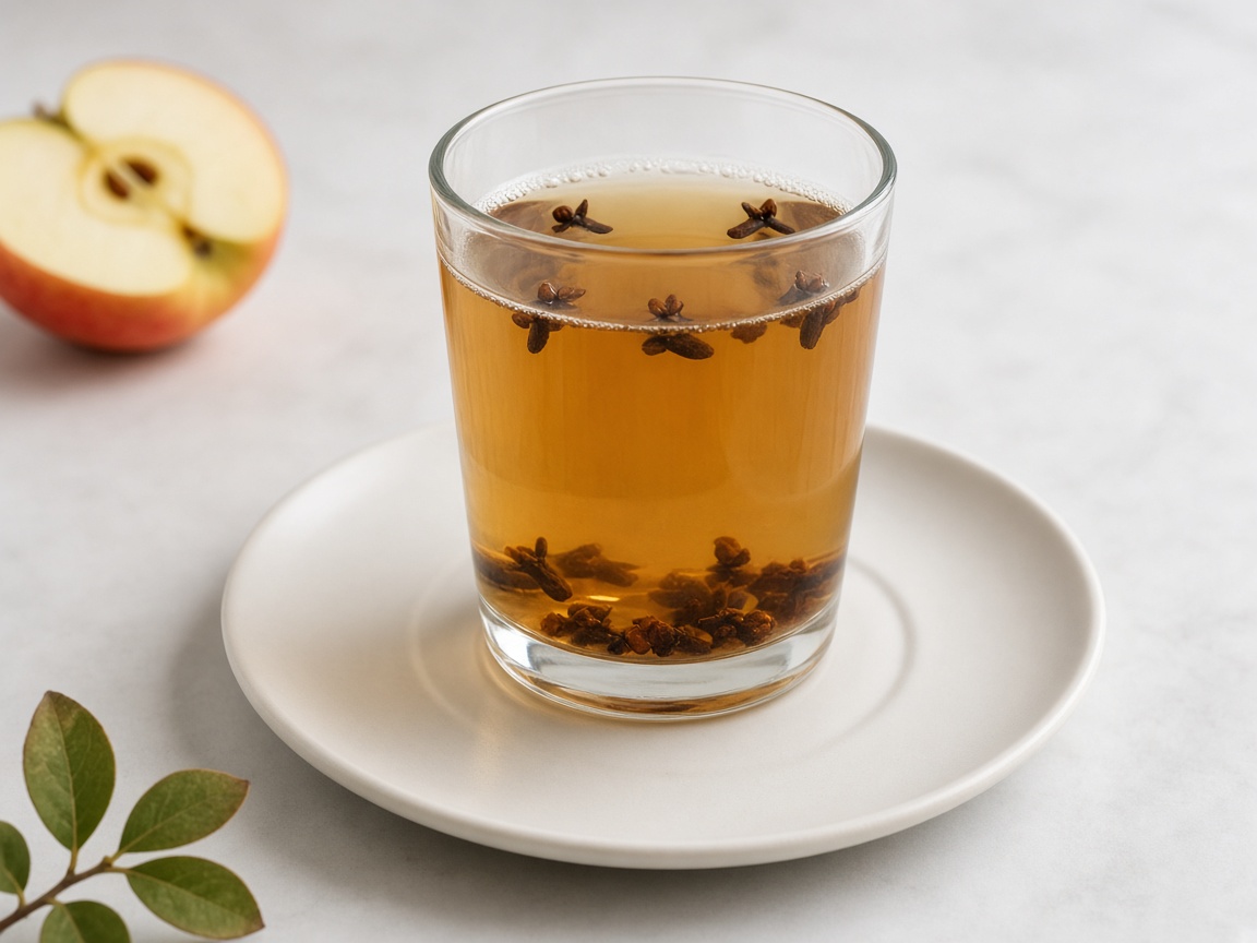 Agua de manzana y clavo
