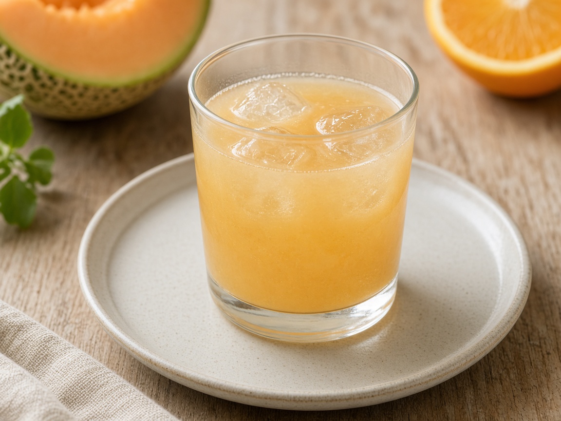Agua de melón y naranja
