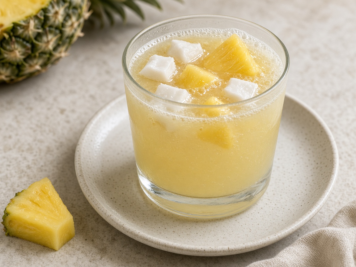 Agua de piña y coco