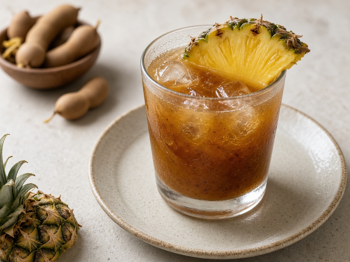 Agua de tamarindo y piña