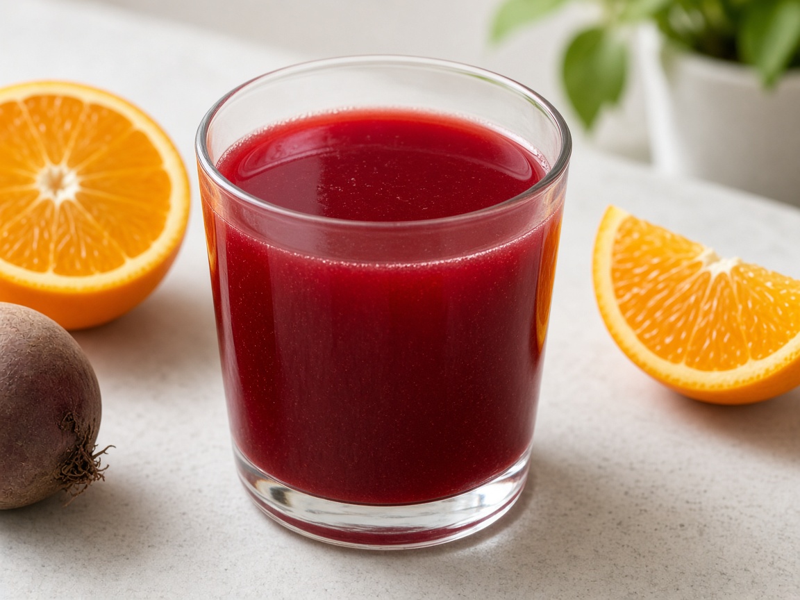 Jugo de betabel y naranja