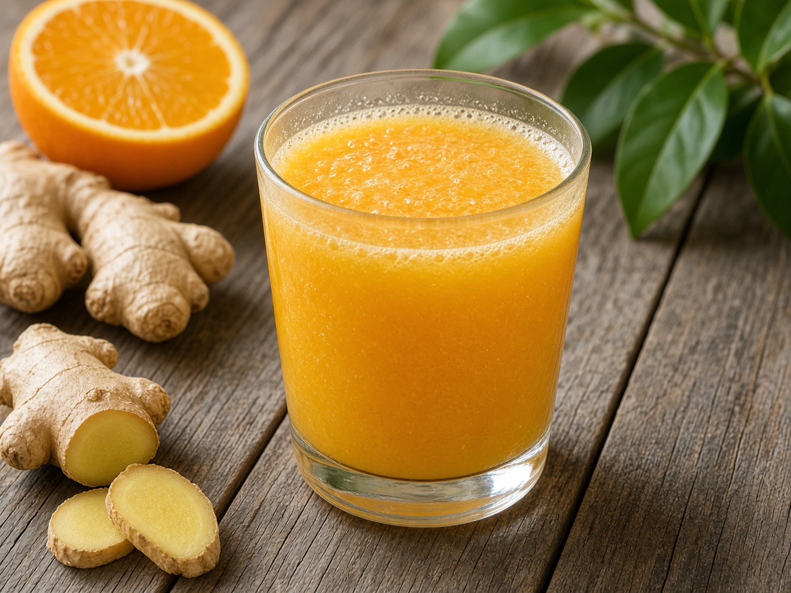 Jugo de jengibre y naranja