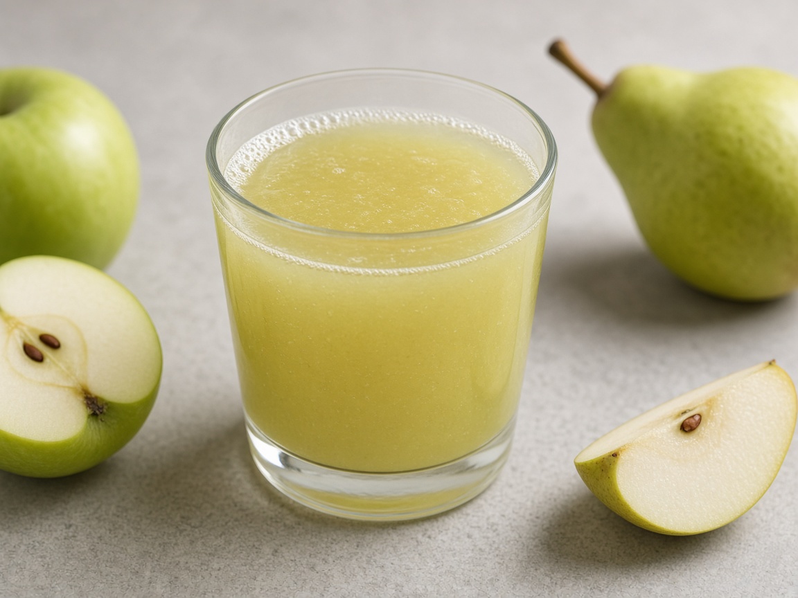 Jugo de manzana y pera