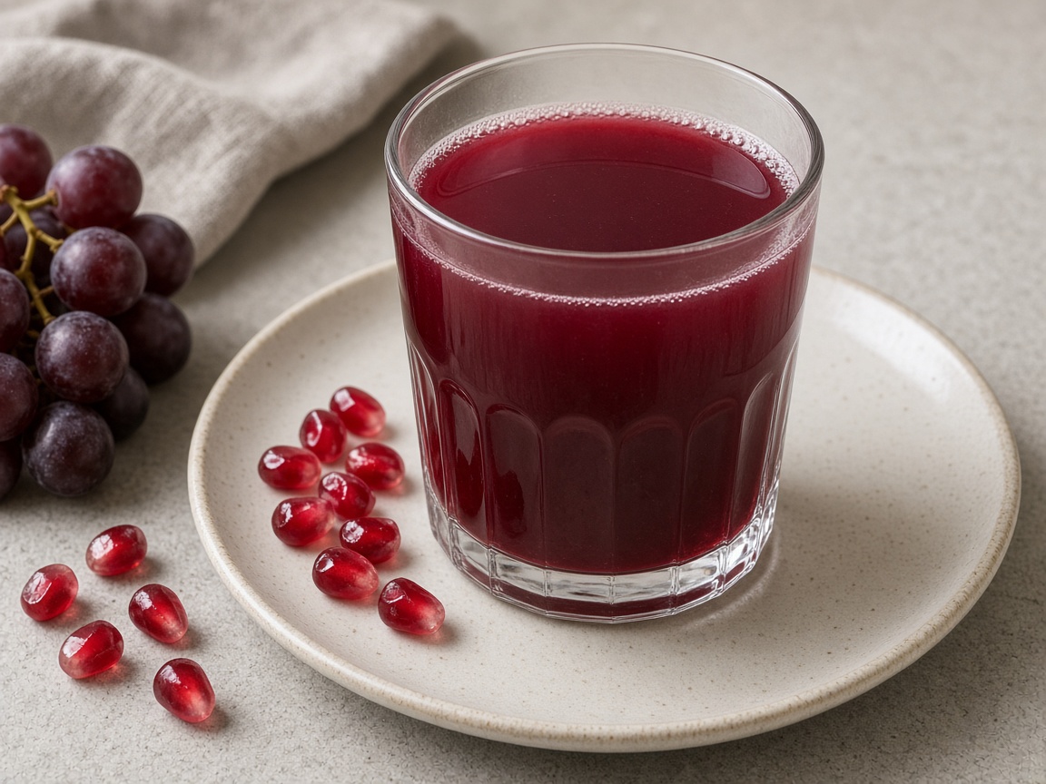 Jugo de uva y granada