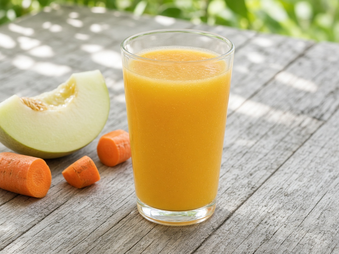 Jugo de zanahoria y melón