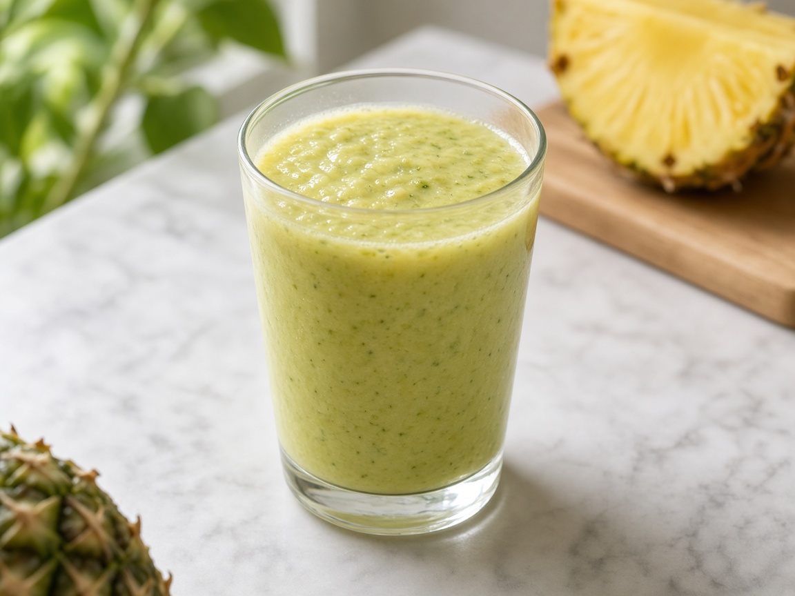 Licuado de aguacate y piña