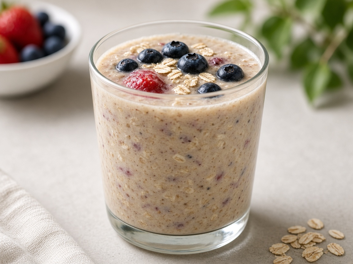 Licuado de avena y frutos