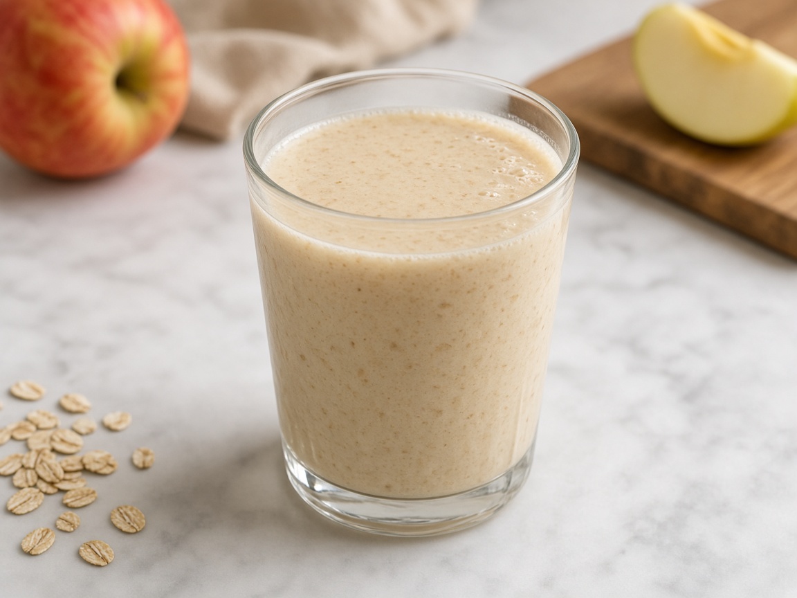 Licuado de avena y manzana