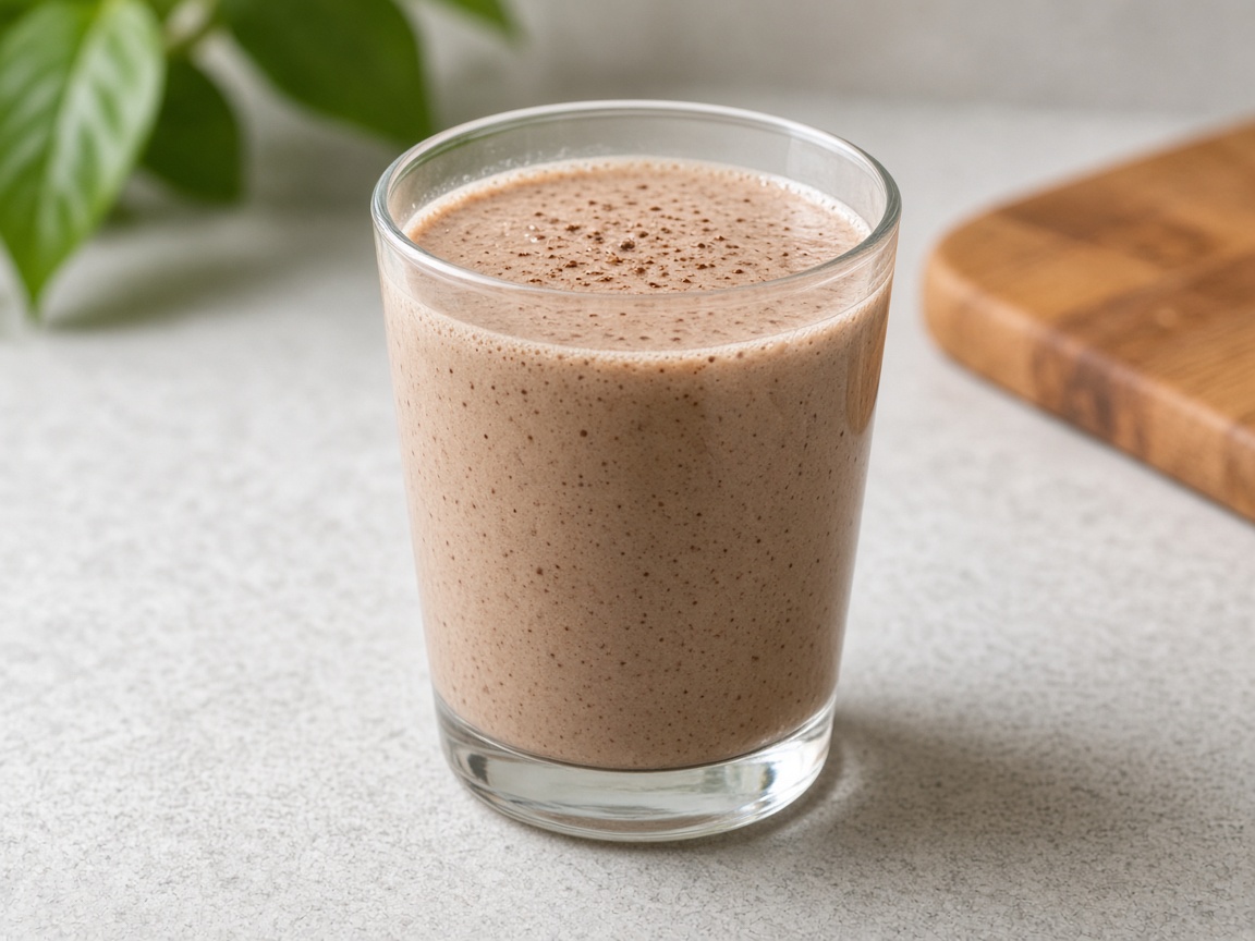 Licuado de cacao y plátano
