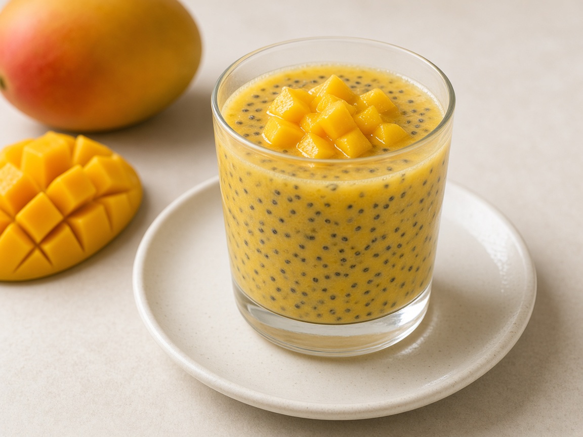 Licuado de chía y mango