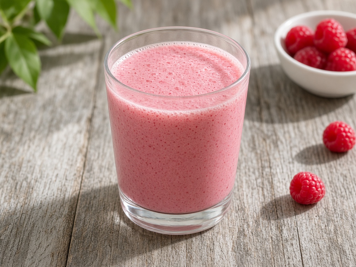 Licuado de frambuesa