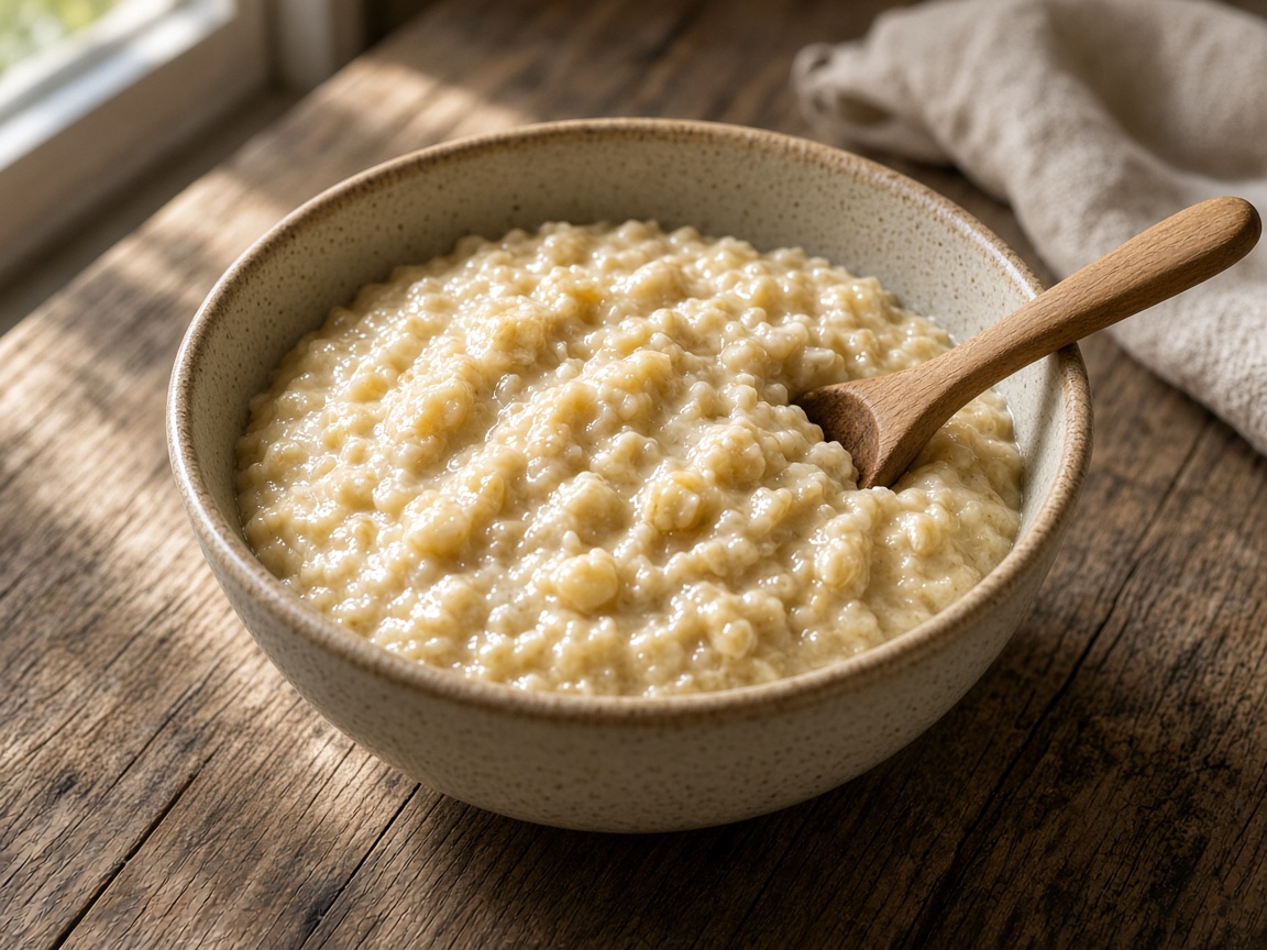 Papilla de plátano y avena
