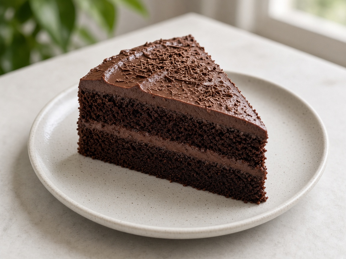 Pastel de chocolate amargo