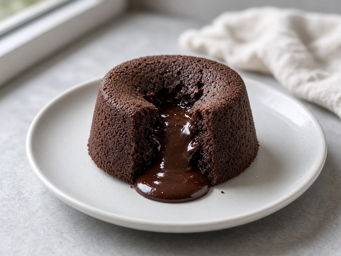 Pastel de chocolate fondant