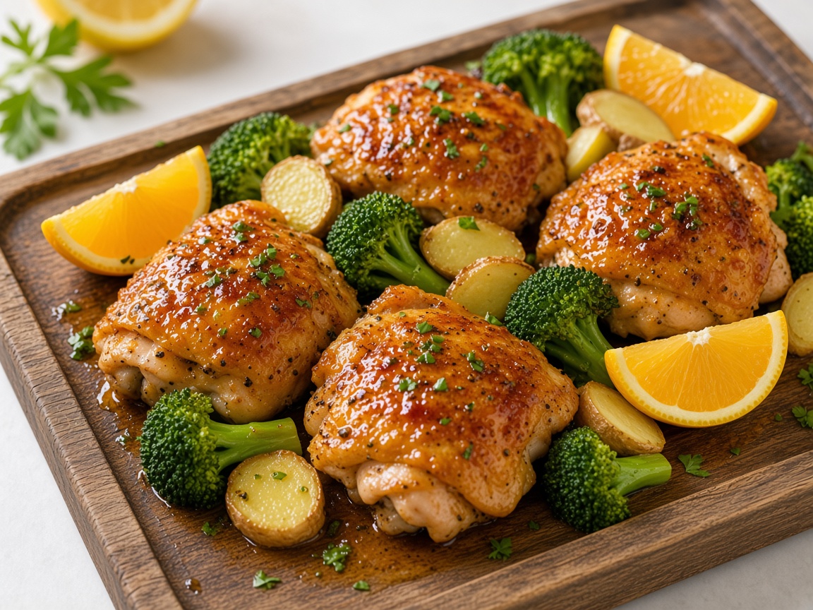 Pollo a la naranja al horno