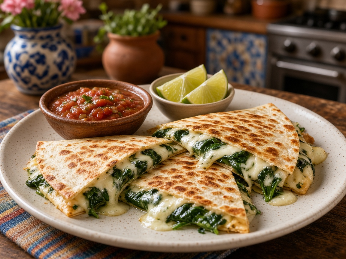 Quesadillas de espinaca