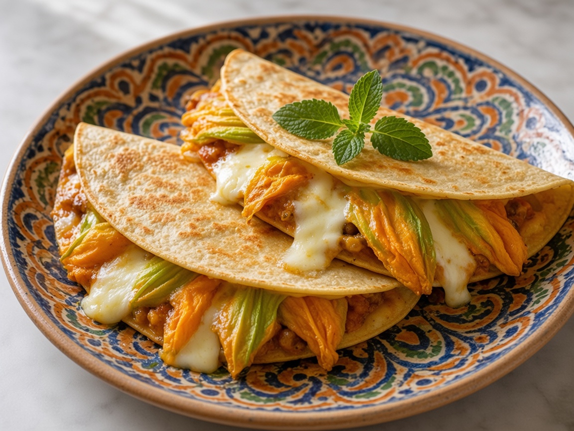 Quesadillas de flor de calabaza