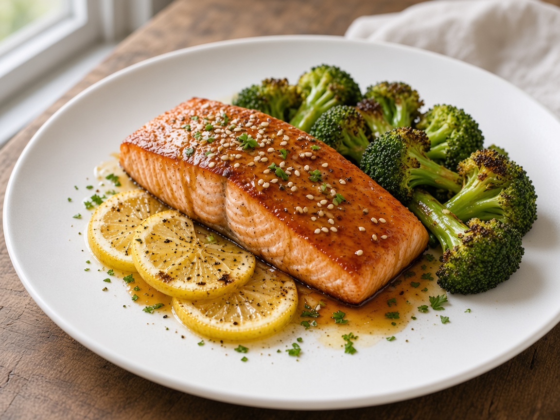 Salmón teriyaki al horno