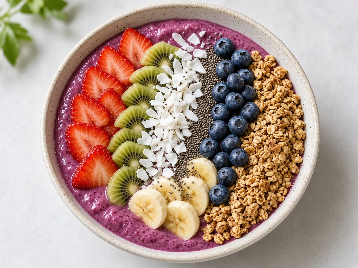 Smoothie bowl de frutos rojos