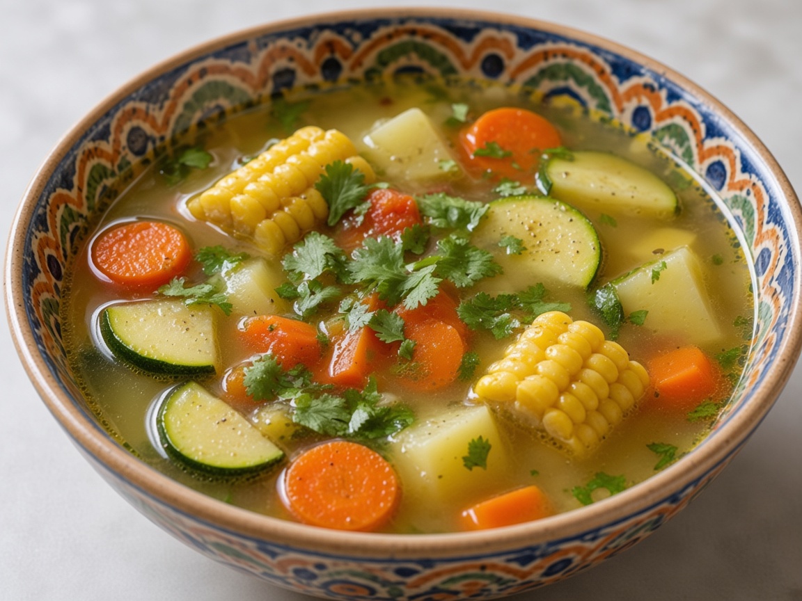 Sopa de verduras casera