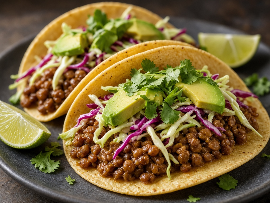 Tacos de lentejas