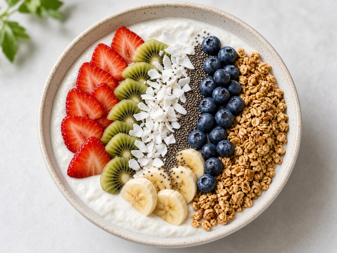 Yogur con frutos rojos